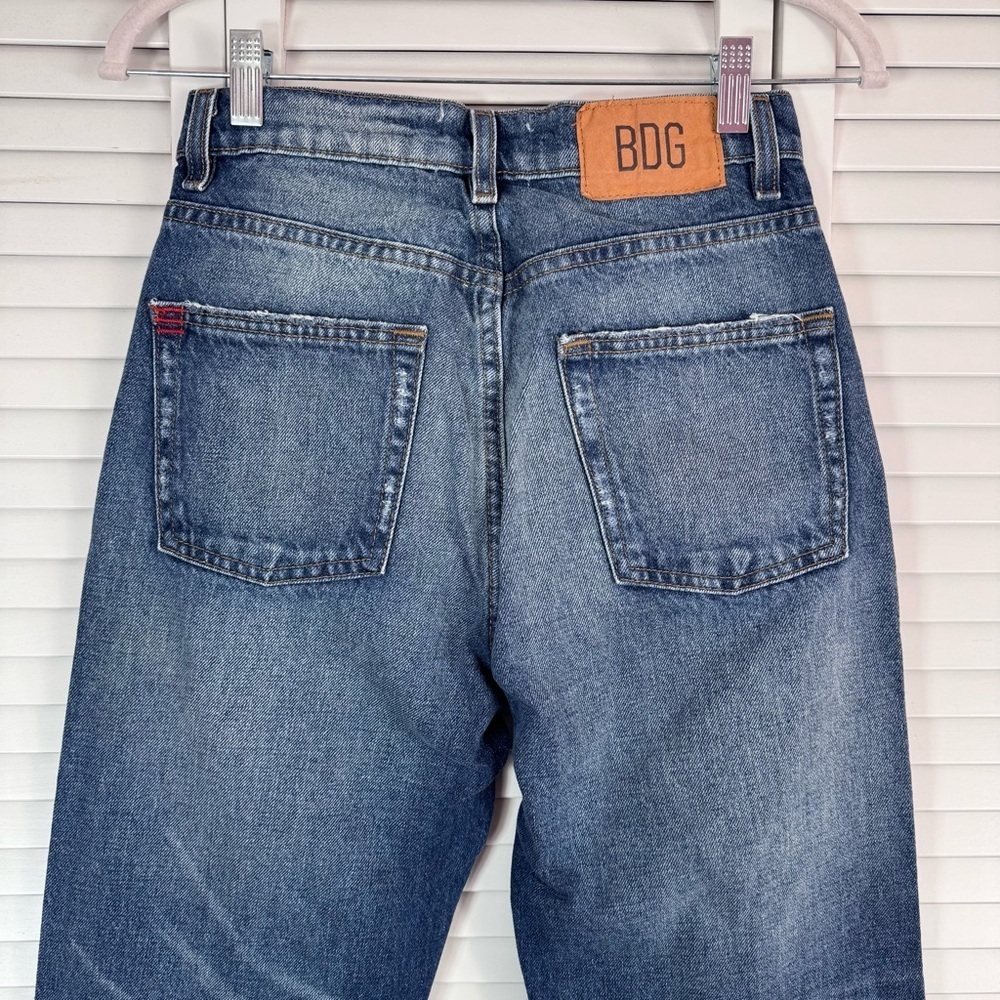 BDG Cowboy Jean Blue High Waisted Straight Leg Western Festival Size 26 - Picture 5 of 7
